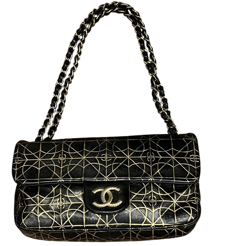 CHANEL Grey Classic Flap  Bag